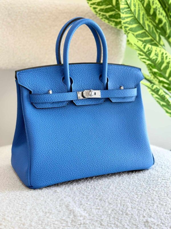 Hermes Birkin 25CM Rich Blue Togo Leather Handbag