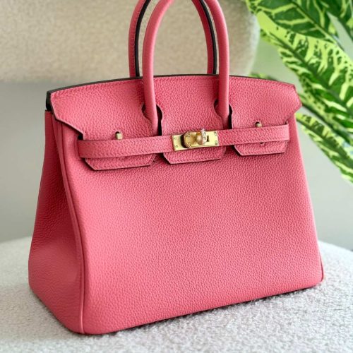 Hermes Birkin 25CM Handbag In Rose Lipstick Togo Leather