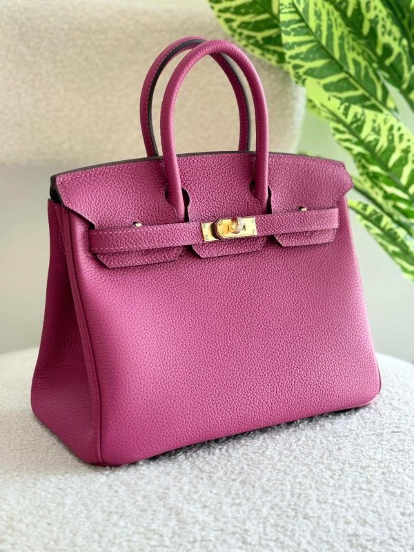 Hermes Birkin 25CM Rose Pourpre Togo Leather Handbag