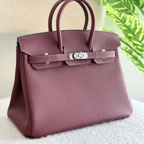 Hermes Birkin 25CM Rouge H Togo Leather Handbag