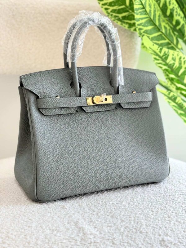 Hermes Birkin 25CM Vert Amande Togo Leather Handbag