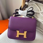 Hermes Constance 18 Anemone Purple Epsom Leather Gold Hardware