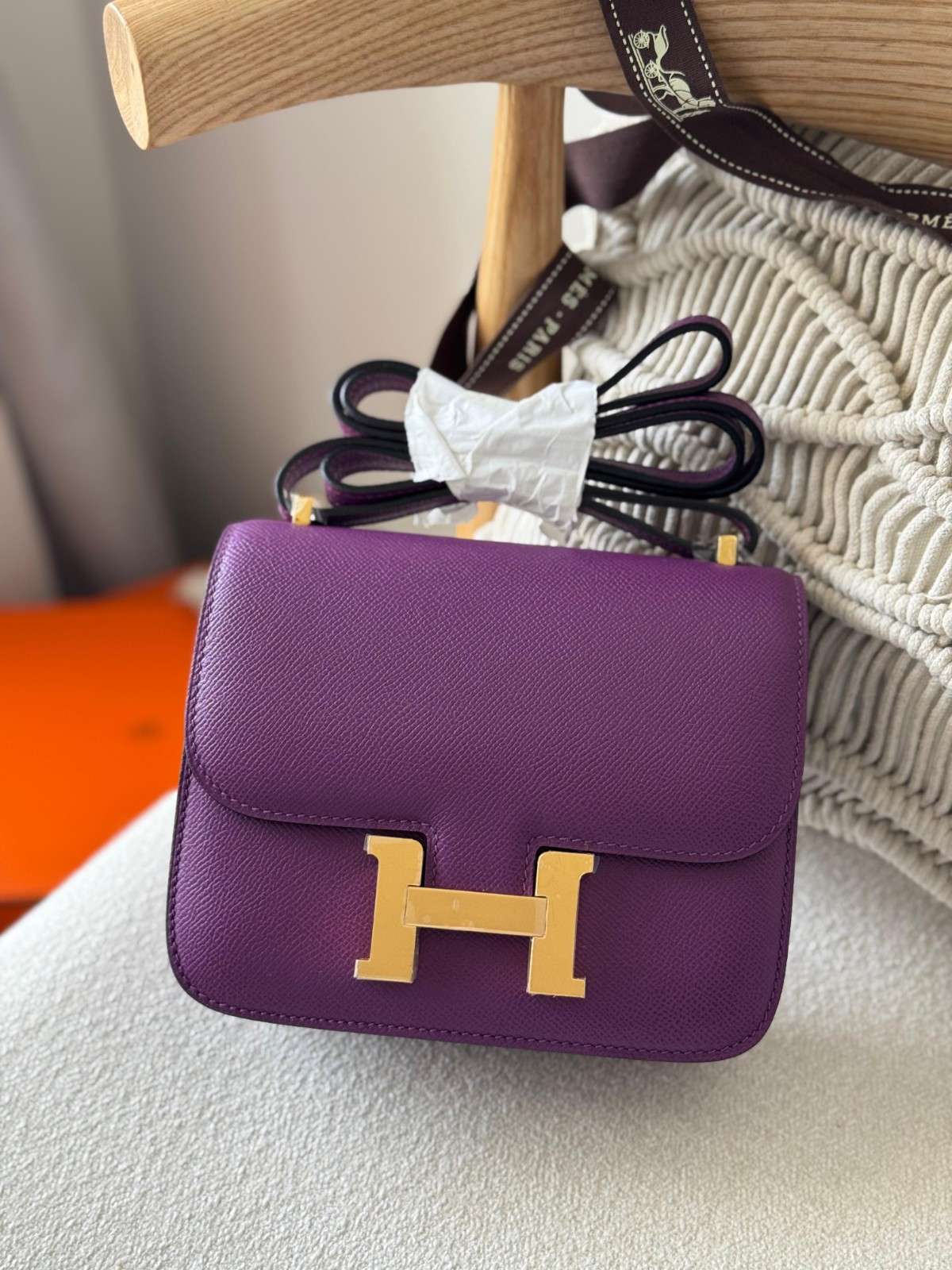 Hermes Constance 18 Anemone Purple Epsom Leather Gold Hardware Hermes Constance 18 Anemone Purple Epsom Leather Gold Hardware