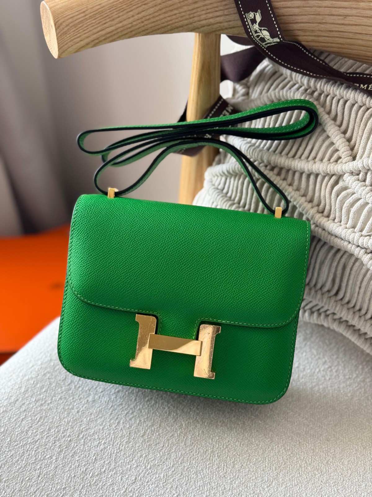 Hermes Constance 18 Bambou Green Epsom Leather Gold Hardware Hermes Constance 18 Bambou Green Epsom Leather Gold Hardware