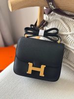 Hermes Constance 18 Black Epsom Leather Gold Hardware