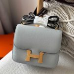 Hermes Constance 18 Bleu Glacier Epsom Leather gold Hardware