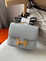 Hermes Constance 18 Bleu Glacier Epsom Leather gold Hardware