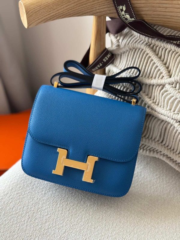 Hermes Constance 18 Bleu Thalassa Epsom Leather Gold Hardware