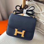 Hermes Constance 18 Blue Saphir Epsom Leather Gold Hardware
