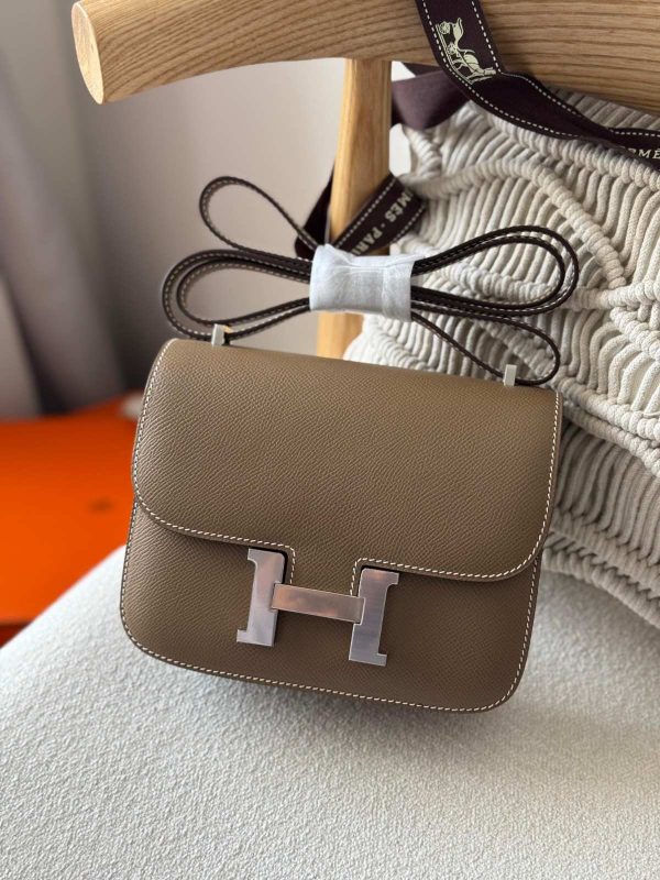 Hermes Constance 18 Etoupe Epsom Leather Palladium Hardware