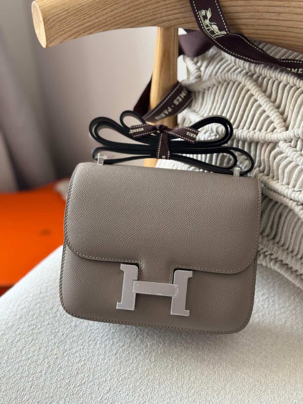 Hermes Constance 18 Gris Etain Epsom Leather Silver Hardware