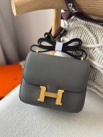 Hermes Constance 18 Gris Meyer Epsom Leather Gold Hardware
