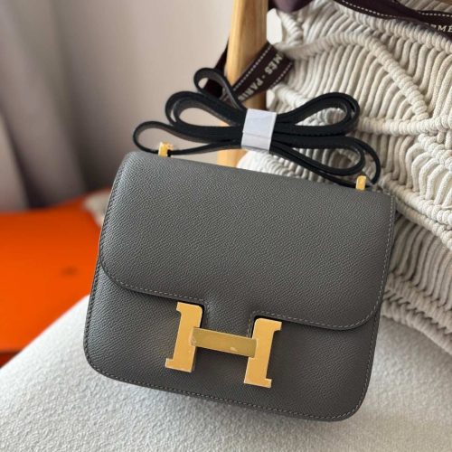 Hermes Constance 18 Gris Meyer Epsom Leather Gold Hardware