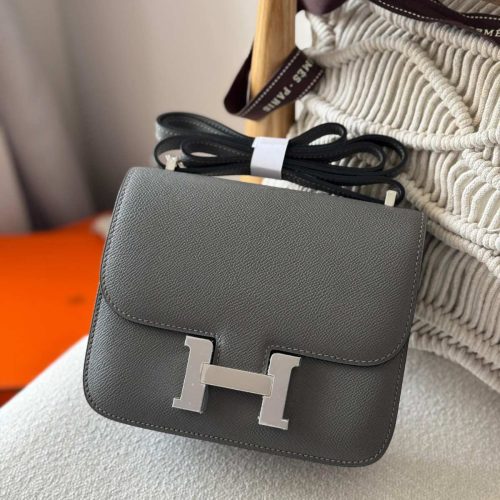 Hermes Constance 18 Gris Meyer Epsom Leather Palladium Hardware