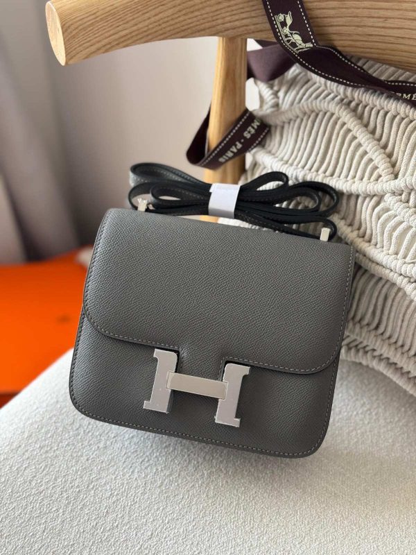 Hermes Constance 18 Gris Meyer Epsom Leather Palladium Hardware