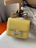 Hermes Constance 18 Jaune Bourgeon Epsom Leather Palladium Hardware