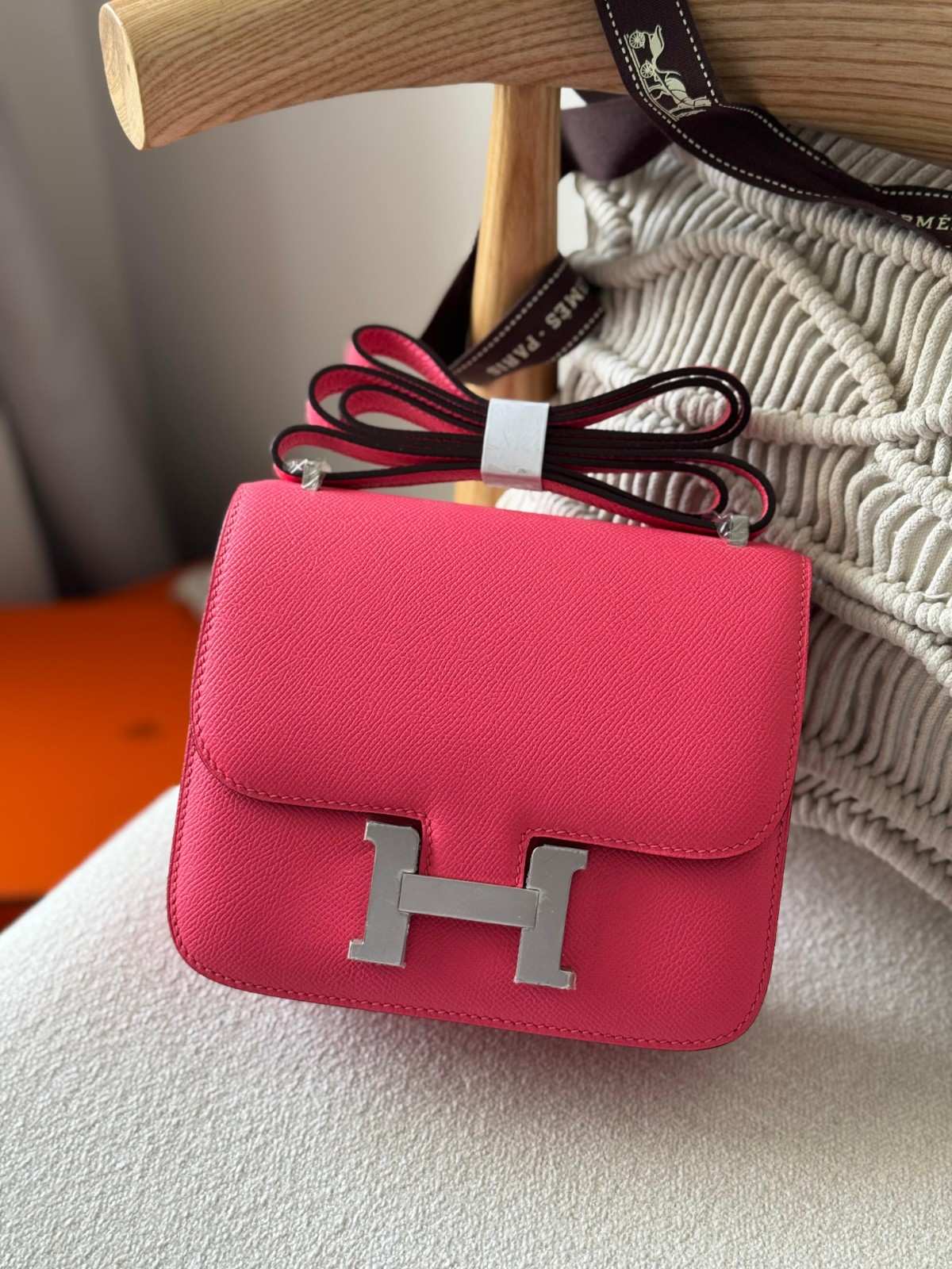 Hermes Constance 18 Rose Extreme Epsom Leather Palladium Hardware Hermes Constance 18 Rose Extreme Epsom Leather Palladium Hardware