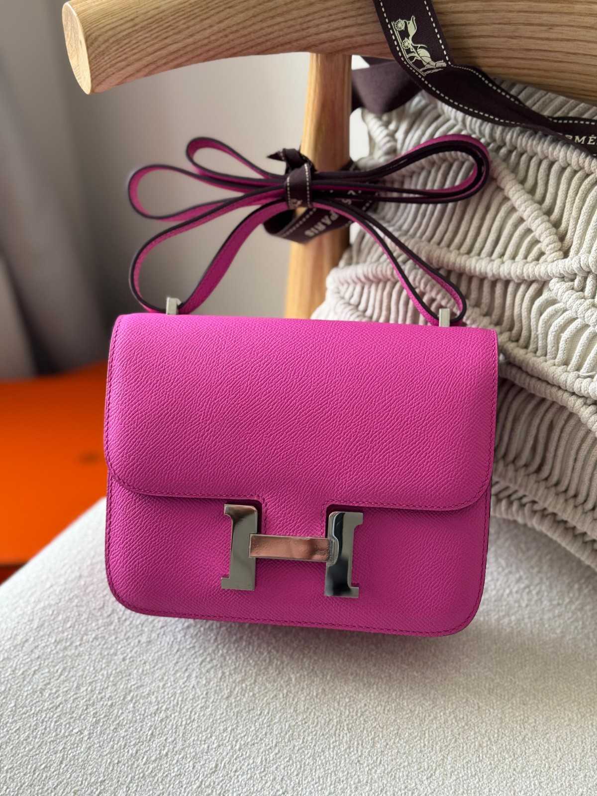 Hermes Constance 18 Rose Pourpre Epsom Leather Gold Hardware Hermes Constance 18 Rose Pourpre Epsom Leather Gold Hardware