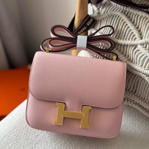 Hermes Constance 18 Rose Sakura Epsom Leather Gold Hardware