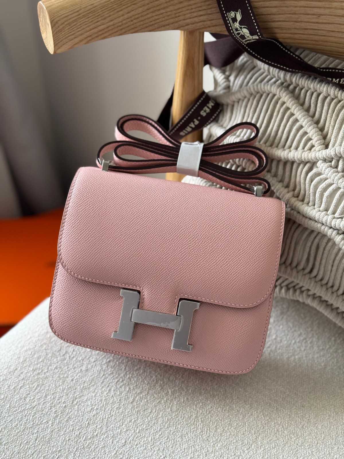 Hermes Constance 18 Rose Sakura Epsom Leather Palladium Hardware Hermes Constance 18 Rose Sakura Epsom Leather Palladium Hardware
