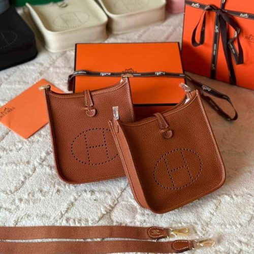 Hermes Evelyne 16 Camel Brown Bag