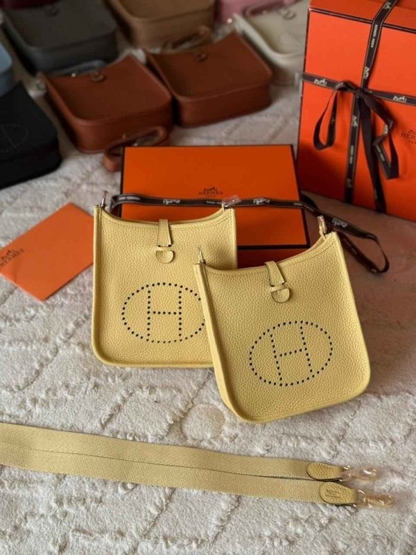 Hermes Evelyne 16 Jaune Poussin Taurillon Clemence Leather Amazone Bag