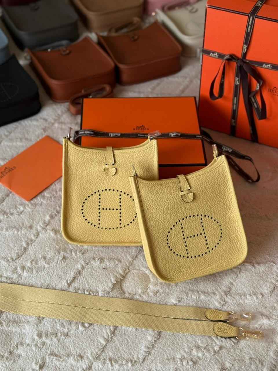 HermesEvelyne16JaunePoussinTaurillonClemenceLeatherAmazoneBag Hermes Evelyne 16 Jaune Poussin Taurillon Clemence Leather Amazone Bag