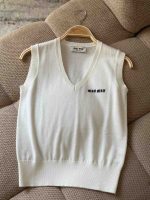 Miu Miu Wool Sweater Vest white