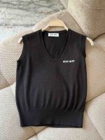 Miu Miu Wool Sweater Vest black