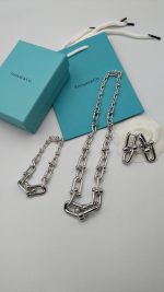 Tiffany HardWear Graduated Link Necklace silver