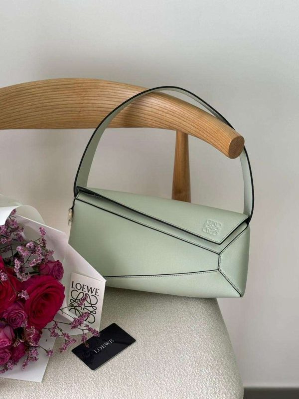 Loewe Puzzle Bag Mini Light Celadon Green