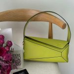 Loewe Puzzle Bag Mini Lime Yellow