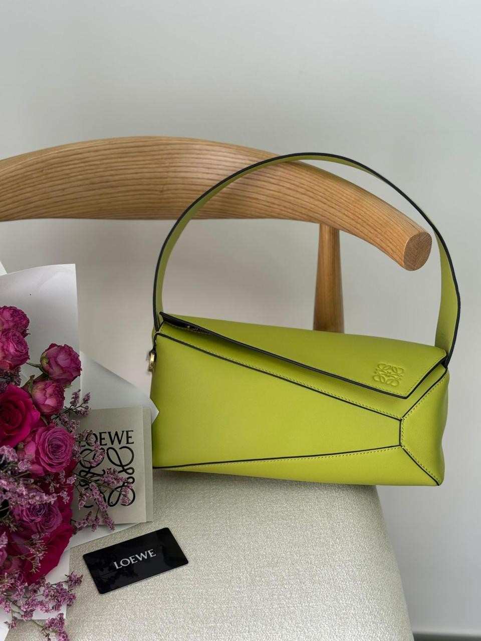 Loewe Puzzle Bag Mini Lime Yellow Loewe Puzzle Bag Mini Lime Yellow