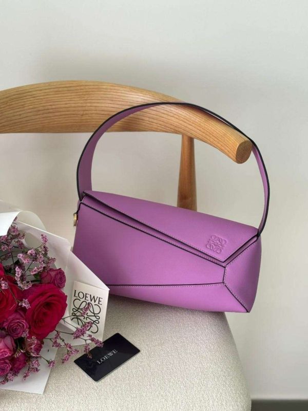 Loewe Puzzle Bag Mini Purple Calfskin