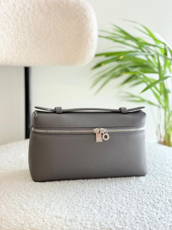 Loro Piana Pouch L19 Dark Grey Calfskin