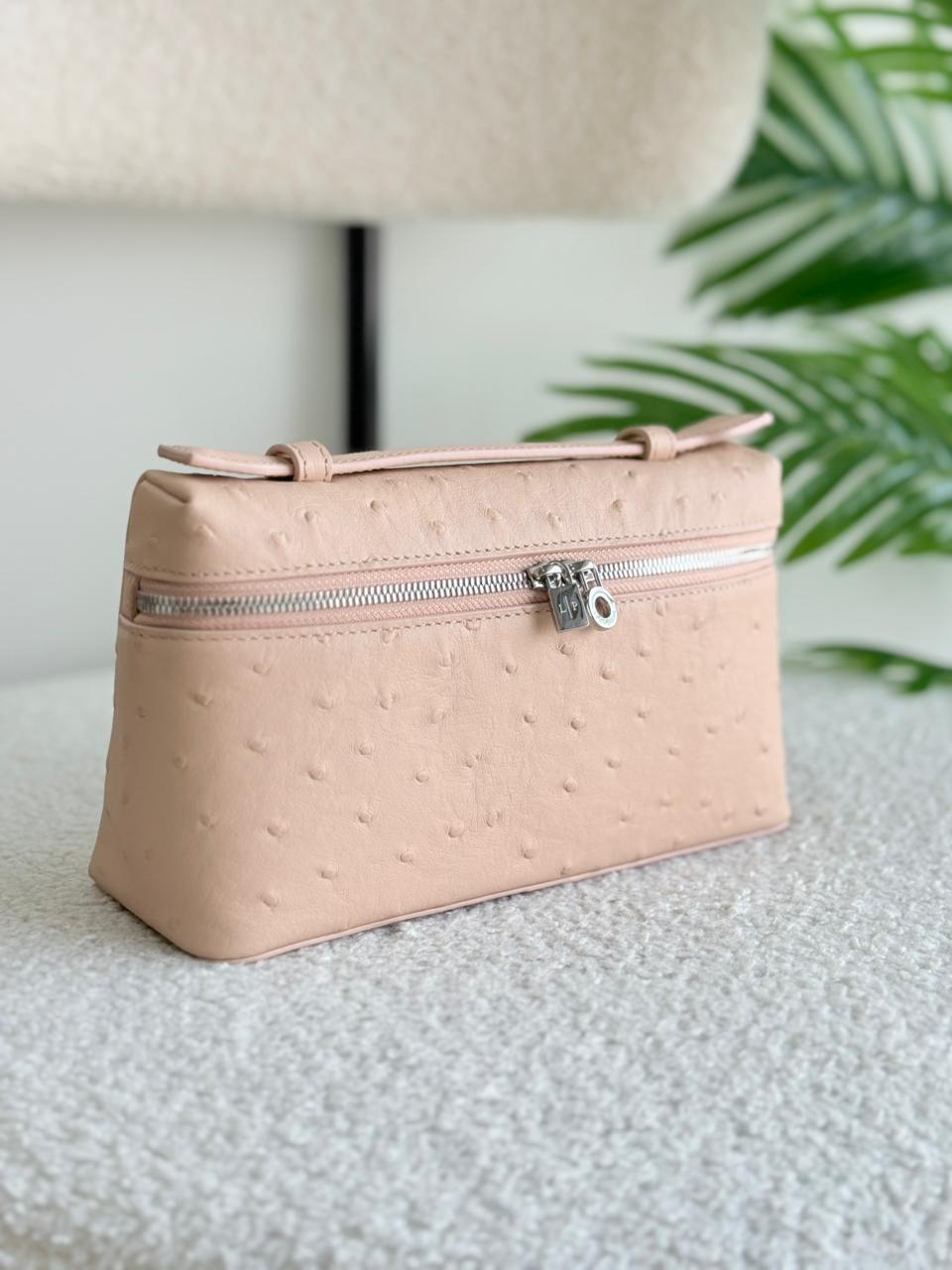 Loro Piana Pouch L19 Light Pink Ostrich Loro Piana Pouch L19 Light Pink Ostrich