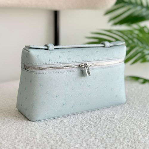 Loro Piana Pouch L19 Pastel Blue Ostrich