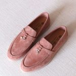 Loro Piana Summer Charms Walk Loafers Pink Reef Suede