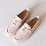 Loro Piana Summer Charms Walk Loafers Soft Dusty Pink Suede