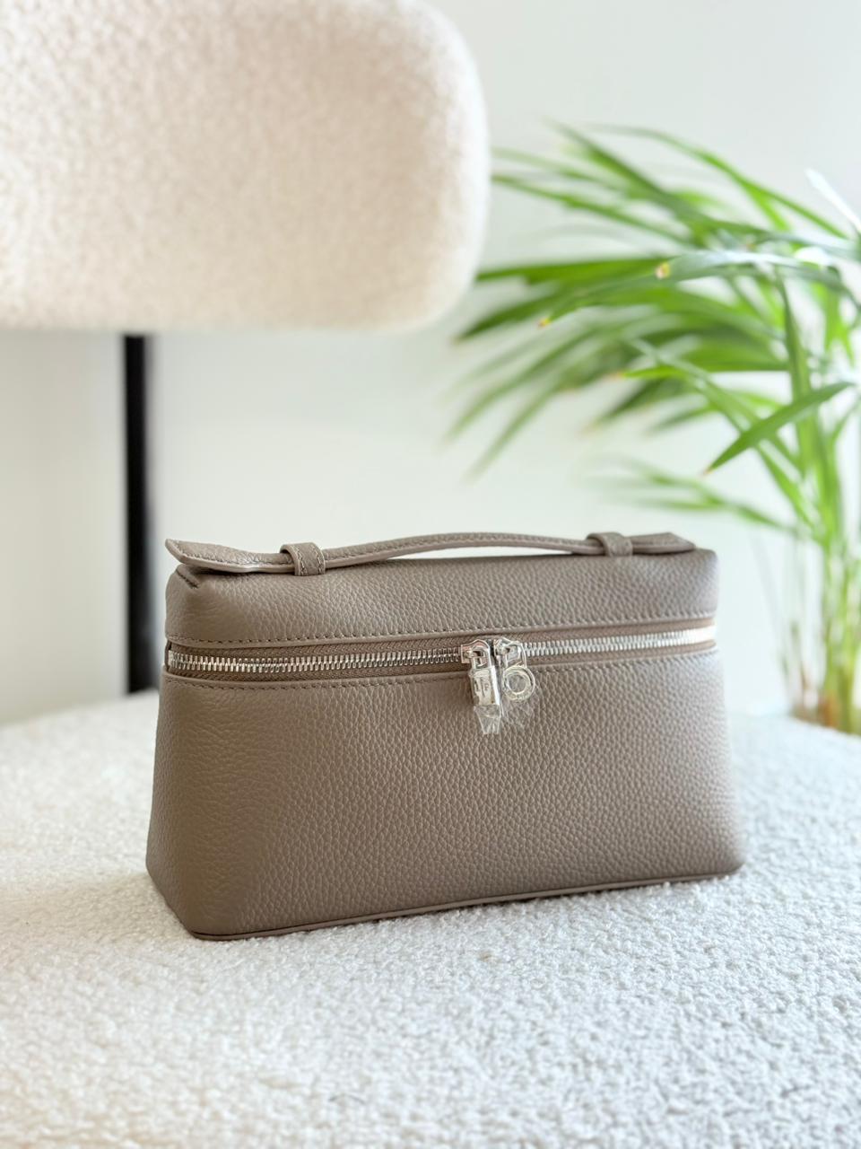 Loro Piana Pouch L19 Warm Mastic Calfskin Loro Piana Pouch L19 Warm Mastic Calfskin