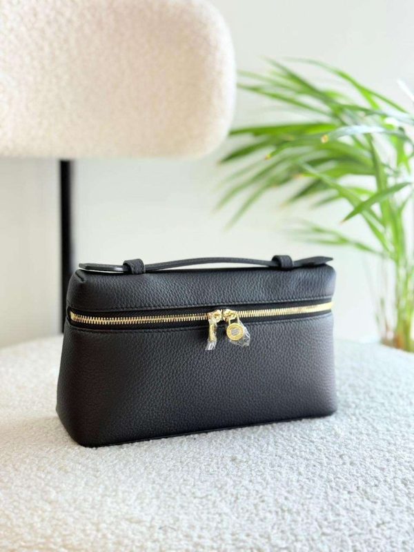 Loro Piana Pouch L19 Black Calfskin