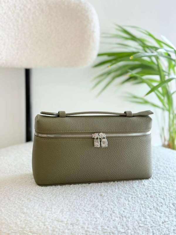 Loro Piana Pouch L19 Olive Leaf Calfskin