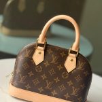 Louis Vuitton Alma BB Brown And Tan Monogram Coated Canvas Leather Handbag