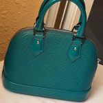 Louis Vuitton Alma BB Green Epi leather Handbag