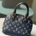 Louis Vuitton Alma BB Black Monogram Ink Calfskin Leather Handbags