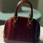 Louis Vuitton Alma BB Shiny Burgundy Epi Leather Handbags