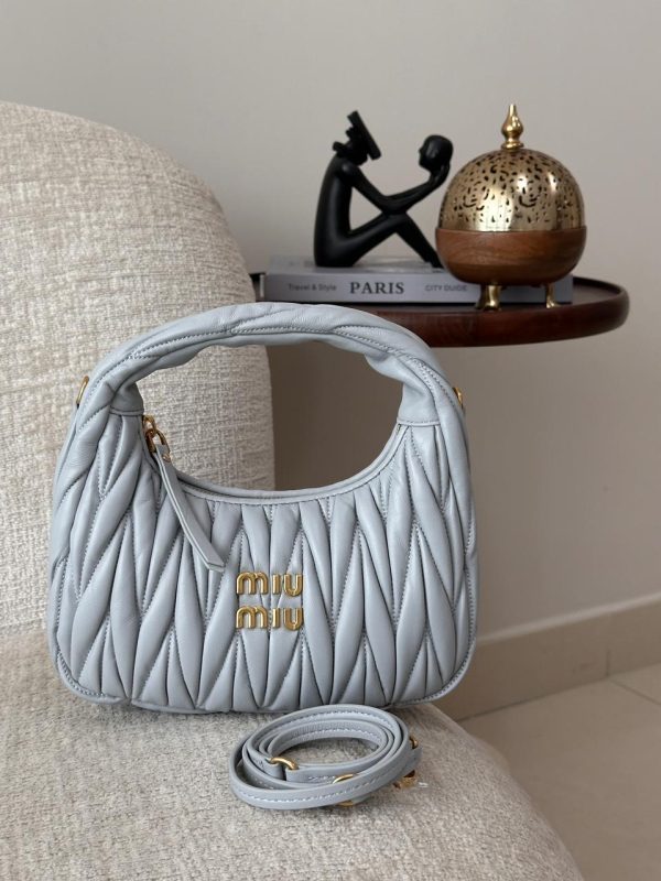 Miu Miu Wander Bag Mini Pearl Gray
