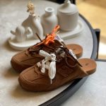 Miu Miu X New Balance 530 Sl Mules In Brown Suede