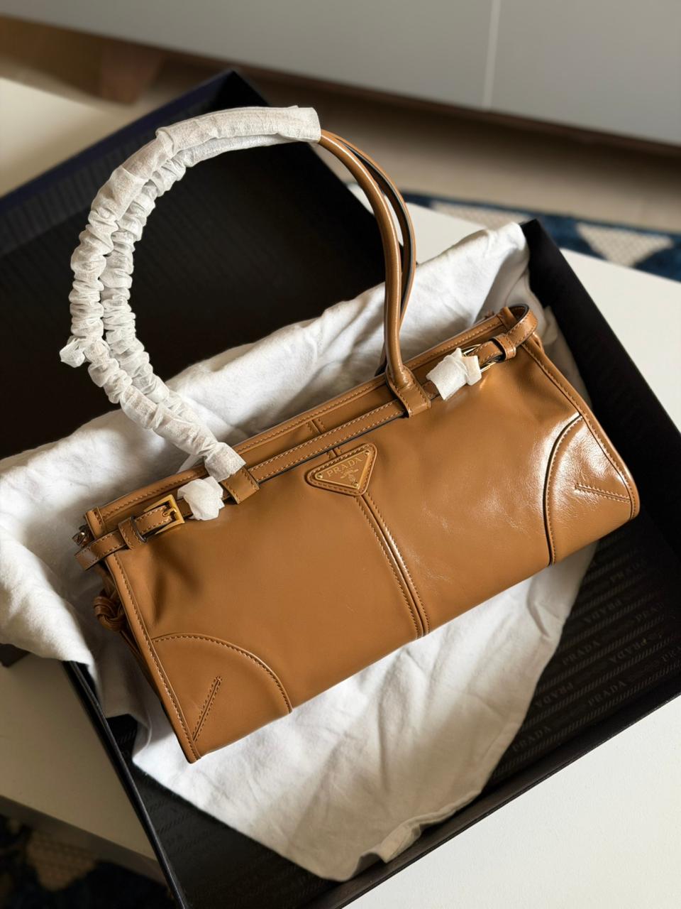 Prada Shoulder Bag Bonnie Medium Brown Prada Shoulder Bag Bonnie Medium Brown