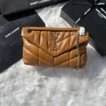 YSL Shoulder Bag Toy Puffer Brown